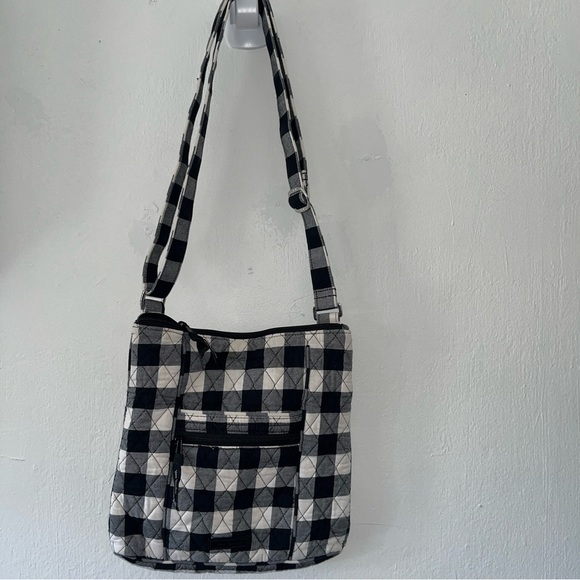 Vera Bradley Pearl Buffalo Check Hipster Quilted cotton with black nylon lining - Picture 2 of 7